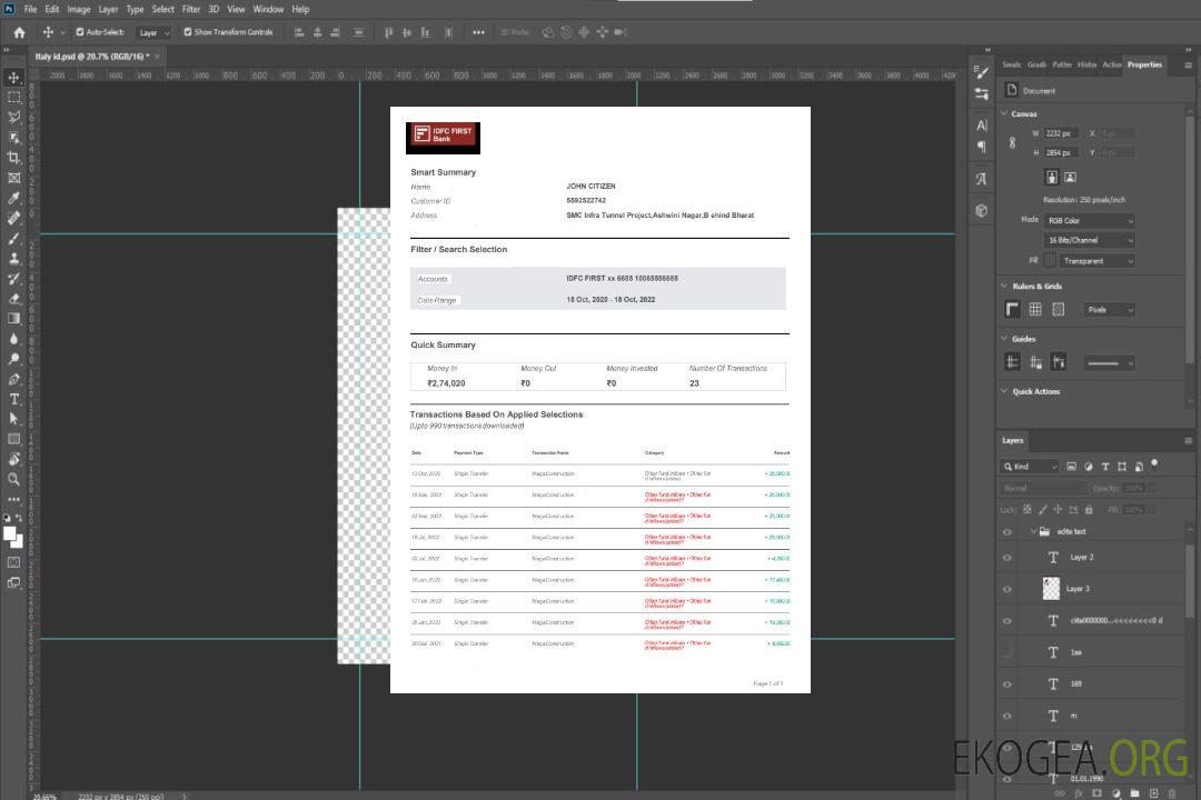 Modèle de relevé bancaire Inde IDFC, format Word et PDF, 3 pages, version 2 template Modèle de relevé bancaire Inde IDFC, format Word et PDF, 3 pages, version 2 template